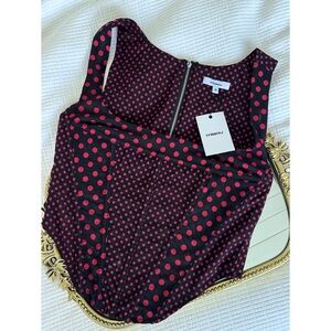 Miaou Polka Dot Campbell Corset Top